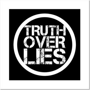 Truth Over Lies Christian Faith Design Posters and Art